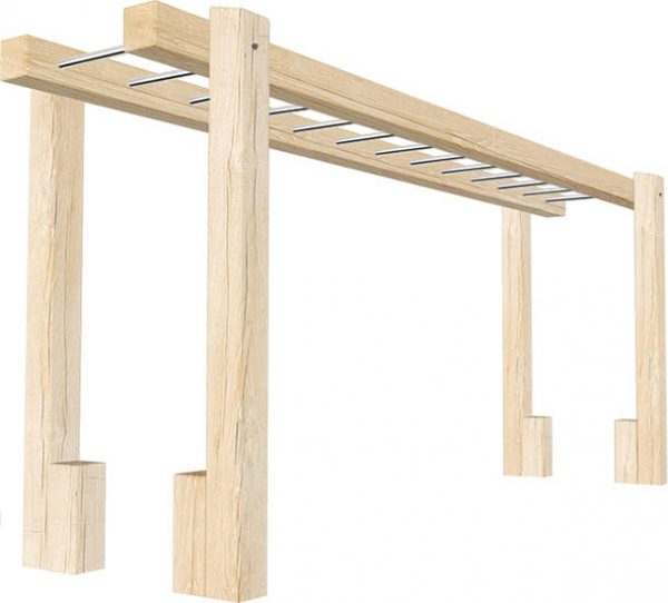 wooden monkey bars render
