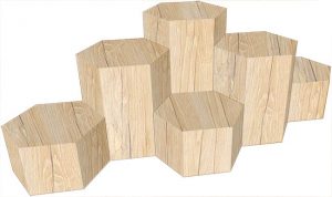 Wooden Hexagon stumps