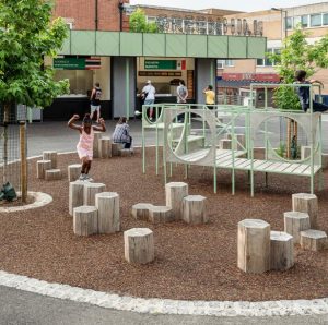 Hexagon stumps playground