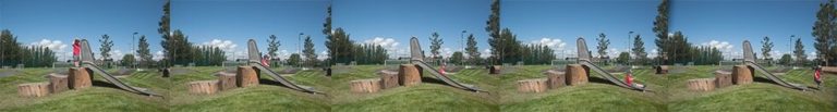 playground slide in use