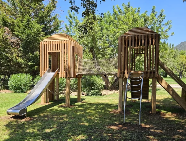 Wooden Square Tower Climbing Frame